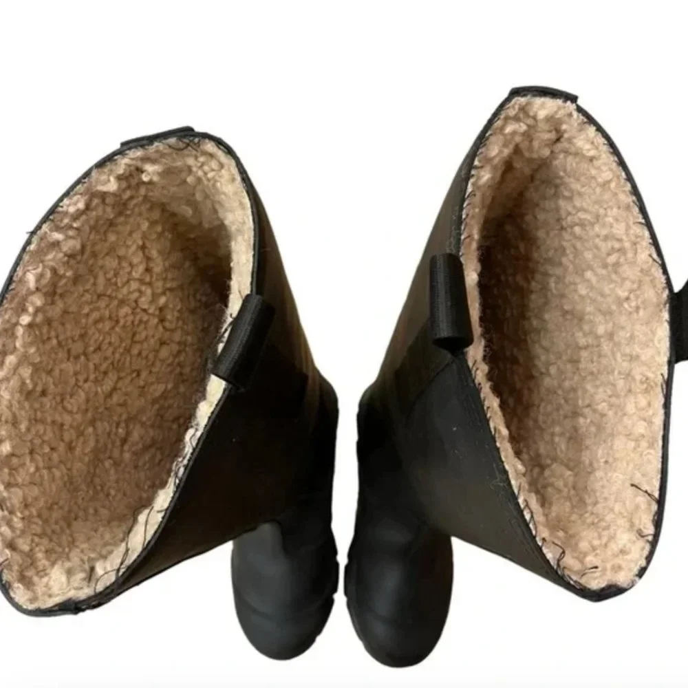 Ganni Black Tall Rain Boots
